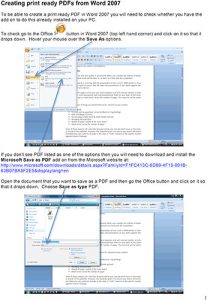 Creating print ready PDFs in Word 2007