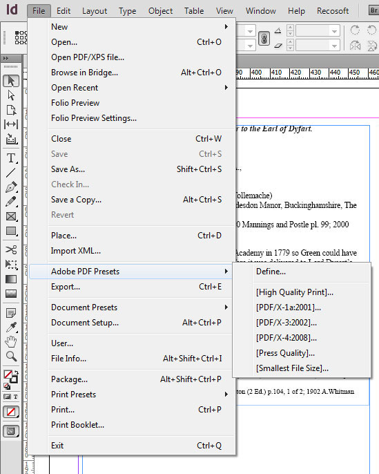 creating PDFs for colour offset litho book printing