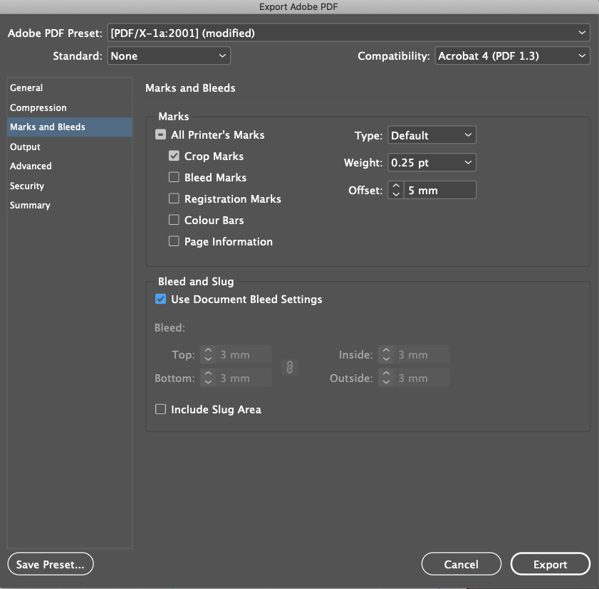 Creating print ready PDFs from Adobe InDesign